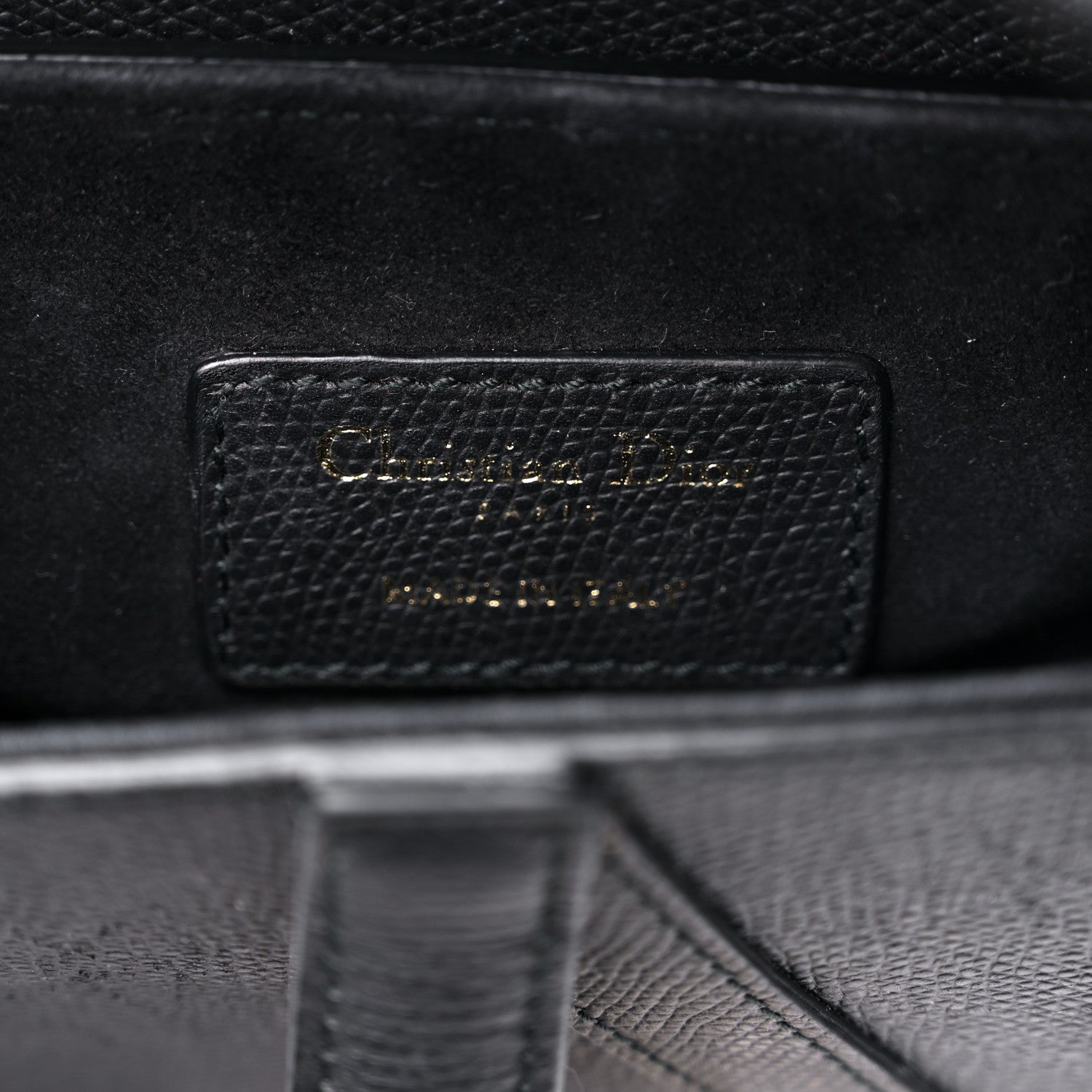 Christian Dior Grained Calfskin Mini Saddle Bag Black 6 of 14