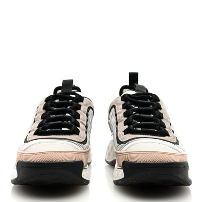 Chanel Fabric Suede Calfskin CC Sneakers 39 Pink Grey 3 of 8