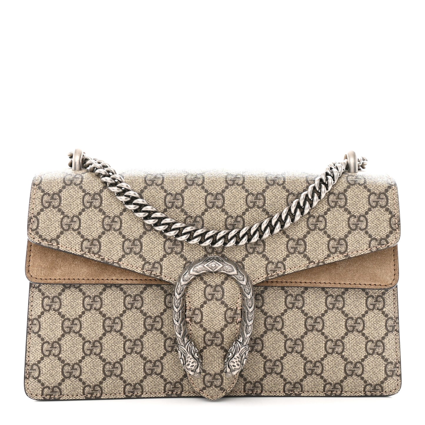 GG Supreme Monogram Small Dionysus Shoulder Bag Taupe