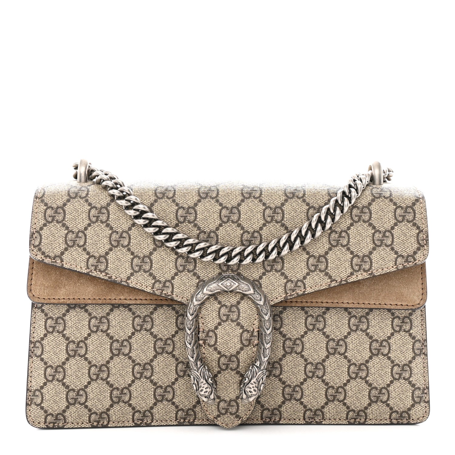 Gucci GG Supreme Monogram Small Dionysus Shoulder Bag Taupe 1 of 16