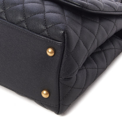 Chanel Caviar Quilted Small Coco Handle Flap Black 5 of 10