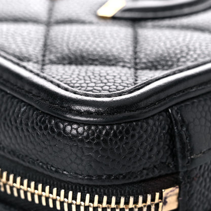 Chanel Caviar Quilted Small CC Filigree Vanity Case Black 6 of 28
