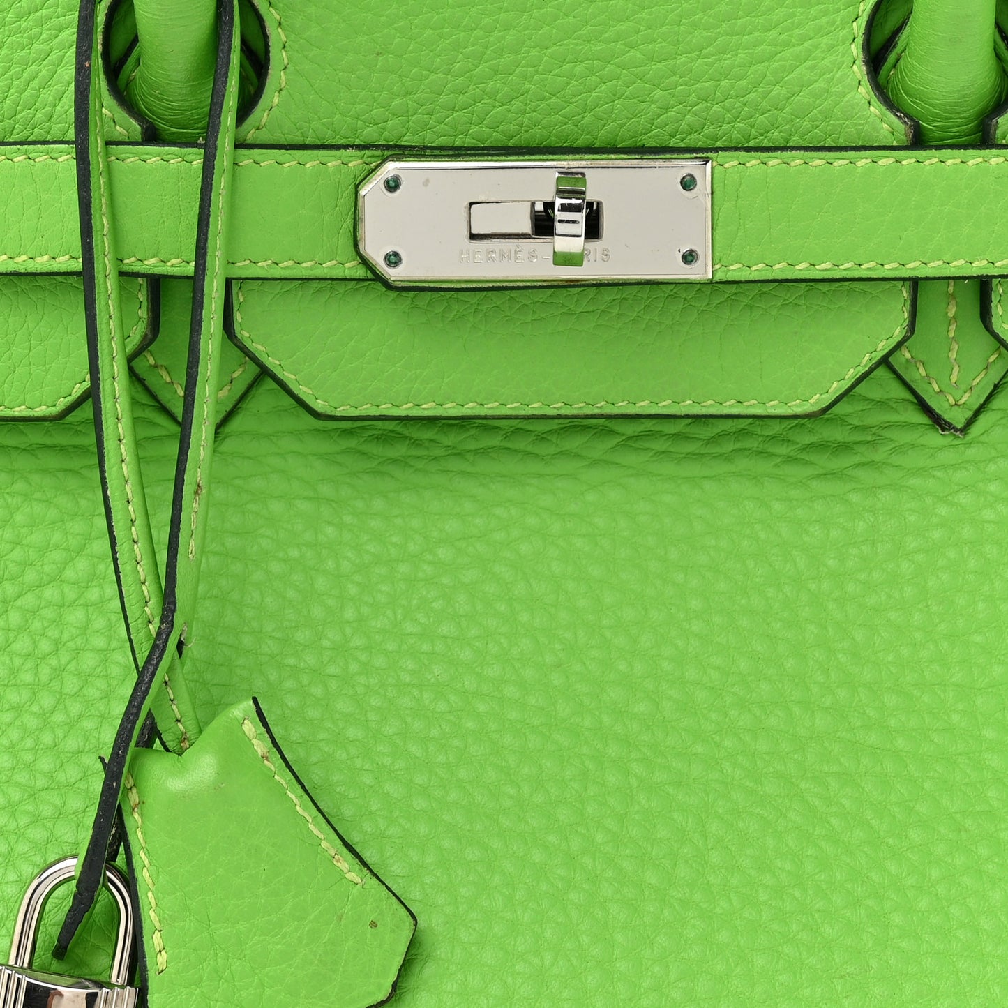 Taurillon Clemence Birkin 35 Vert Cru