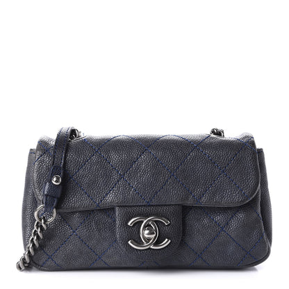 Chanel Caviar Quilted Mini Simply CC Flap Blue 1 of 11