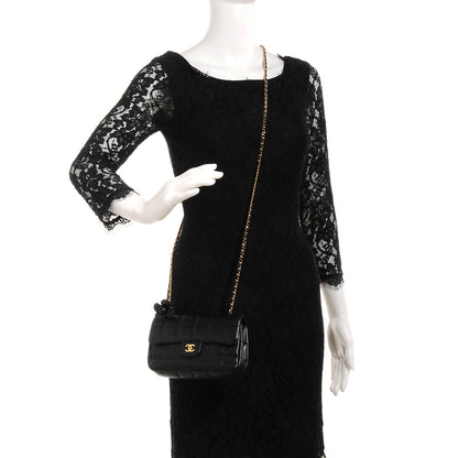 Chanel Lambskin Camellia Mini Flap Black 2 of 7