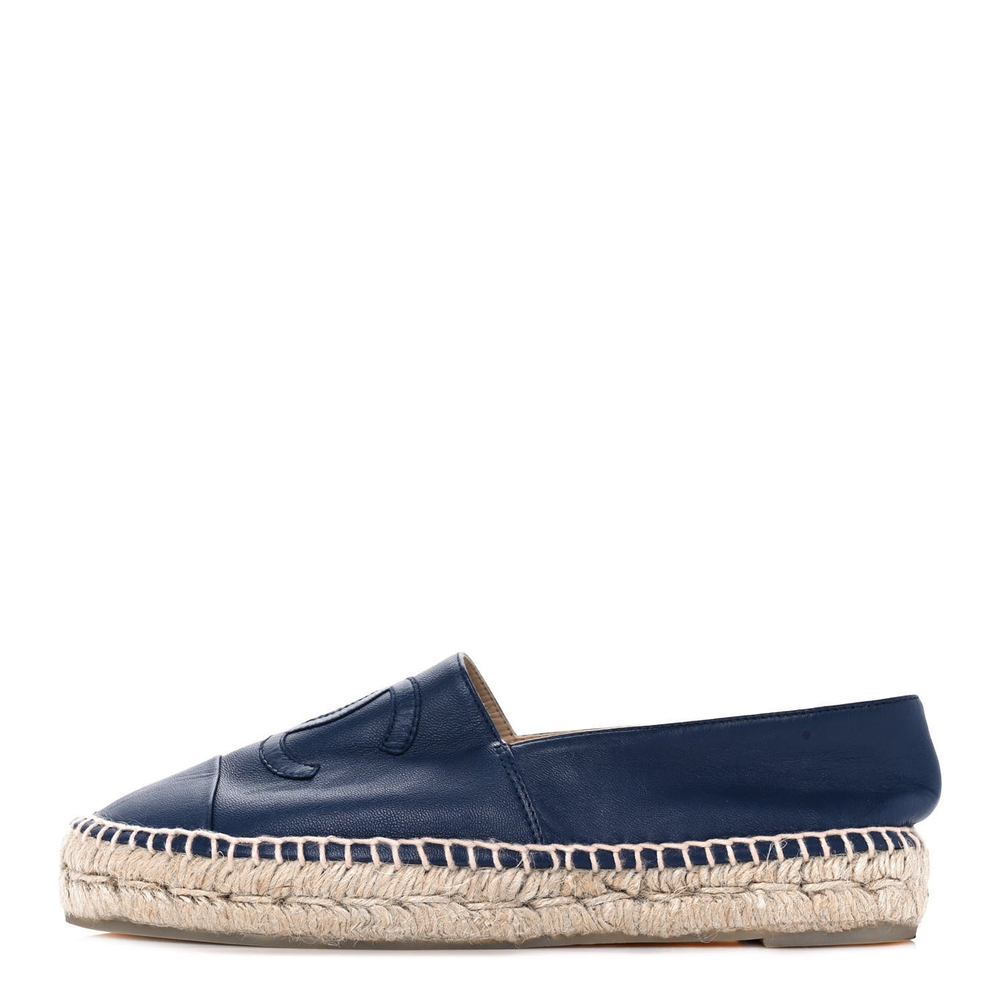 Lambskin CC Espadrilles 36 Dark Navy