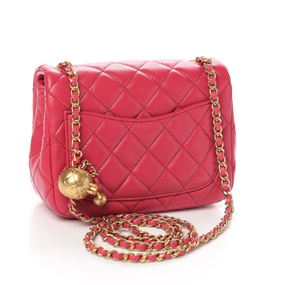 Chanel Lambskin Quilted Pearl Crush Mini Flap Pink 2 of 9