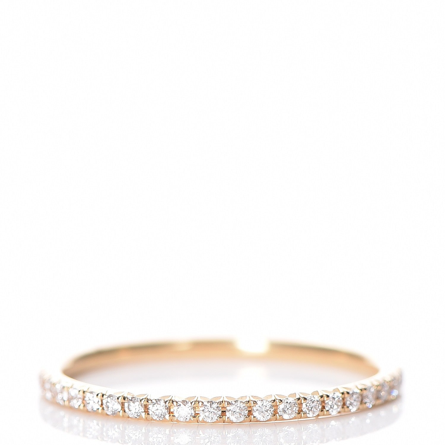 Tiffany 18K Yellow Gold Diamond Metro Ring 7 4 of 5