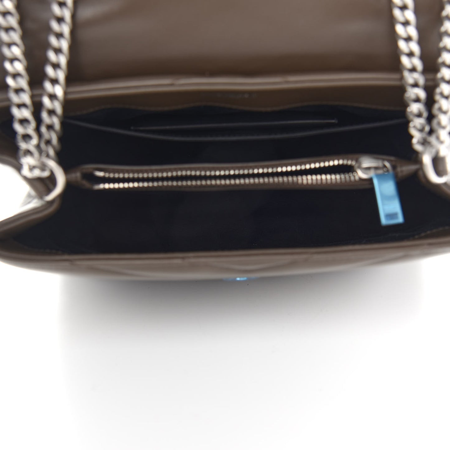 Calfskin Y Quilted Monogram Small Loulou Chain Satchel Faggio