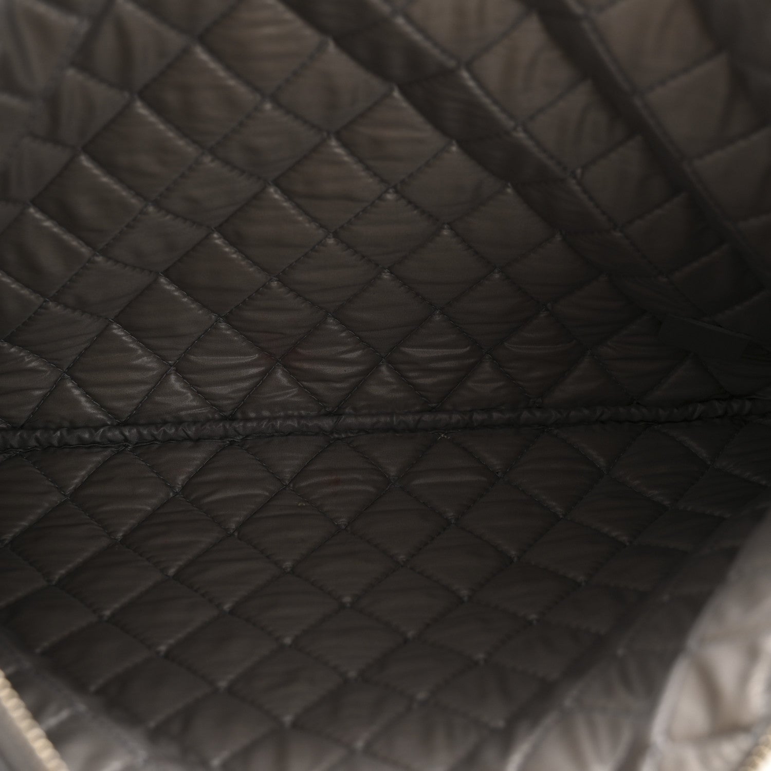 Chanel Lambskin Quilted Large Boy Zip Pouch Grey 5 of 10