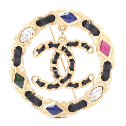 Chanel Glass Lambskin Cote D'Azur CC Brooch Gold Multicolor 1 of 5