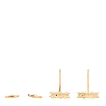 Van Cleef & Arpels 18K Yellow Gold Black Onyx Sweet Alhambra Earrings 3 of 5