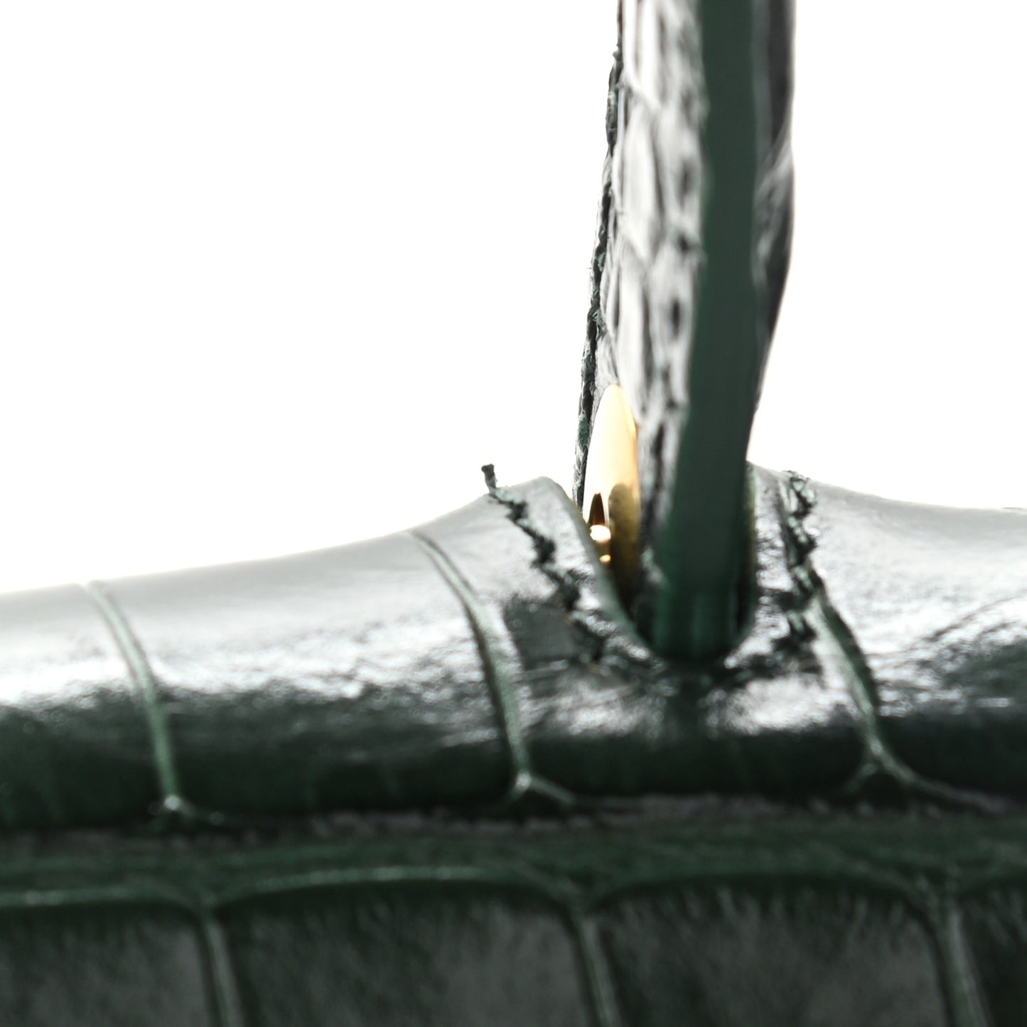 Calfskin Crocodile Embossed Micro Belt Bag Amazone