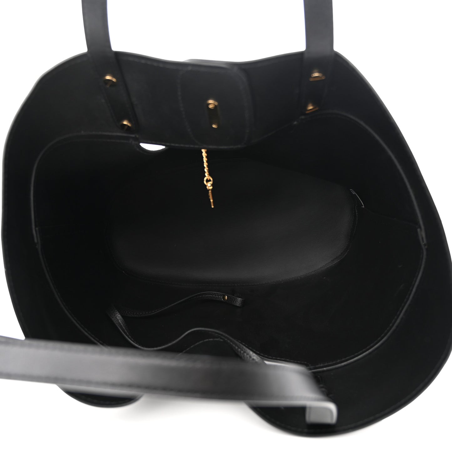 Smooth Grained Calfskin Medium Aby Tote Black
