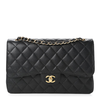 Chanel Caviar Quilted Jumbo Double Flap Black 1 of 11