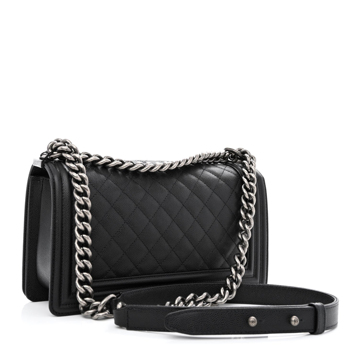 Chanel Caviar Quilted Medium Boy Flap Black 3 of 10