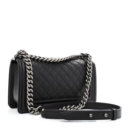 Chanel Caviar Quilted Medium Boy Flap Black 3 of 10