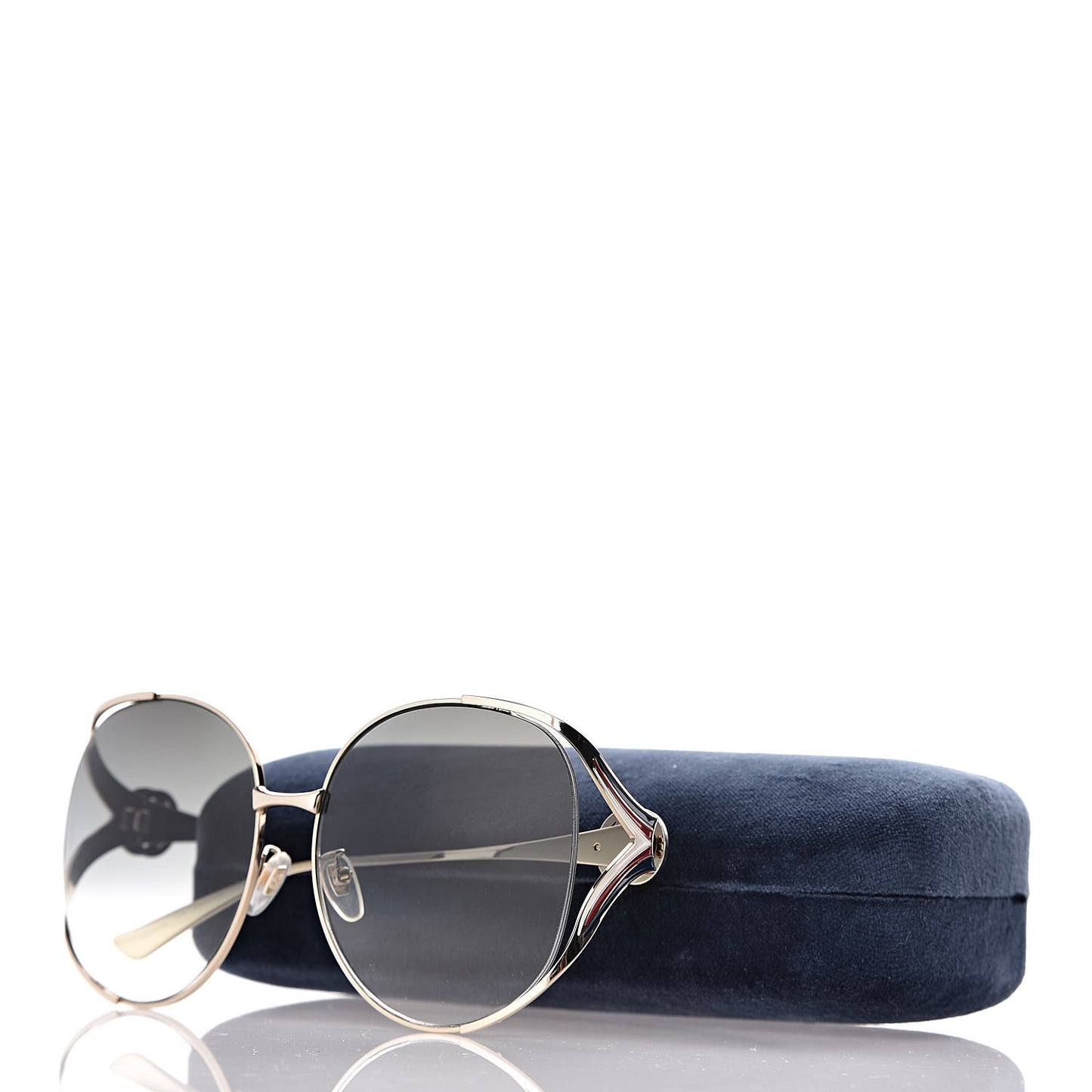 Metal Oversized Round Frame GG0225S Sunglasses Gold