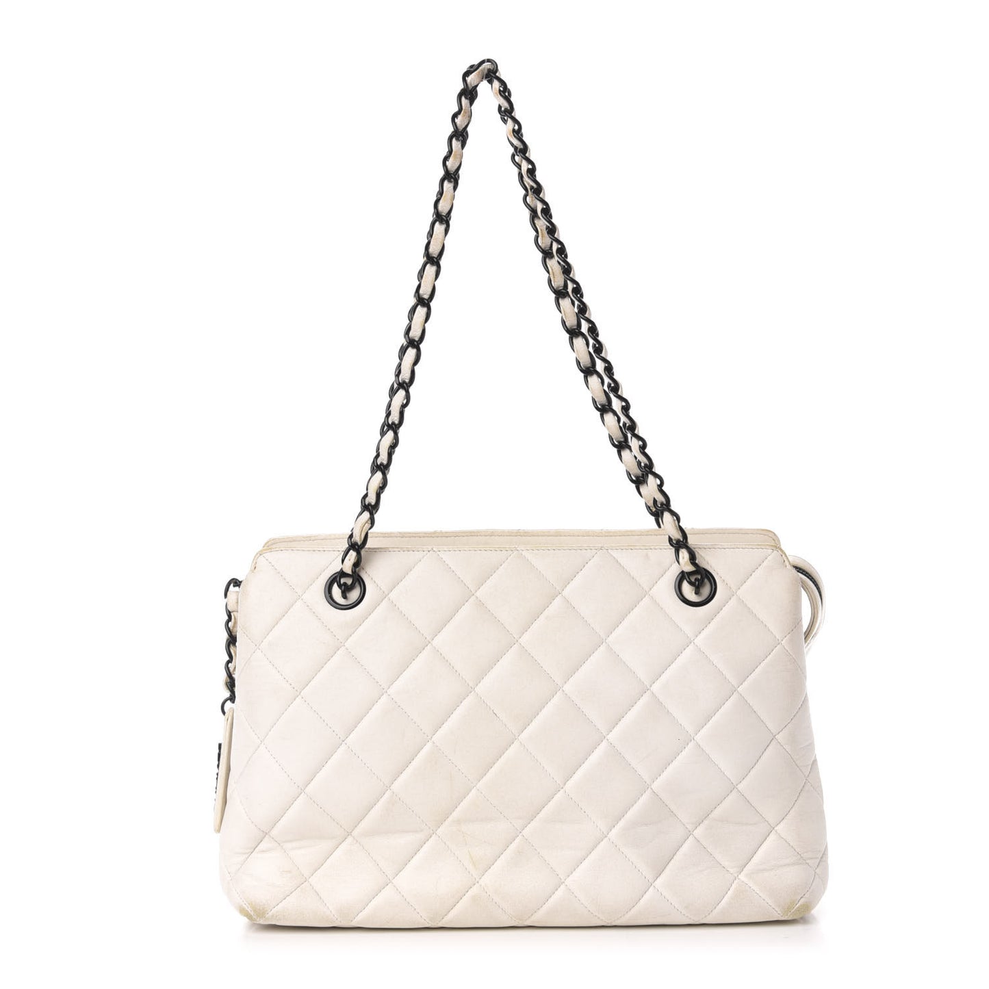 Lambskin Quilted Shoulder Bag White
