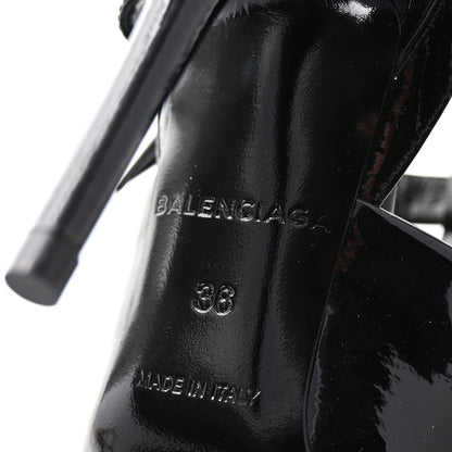Balenciaga Glossy Calfskin Spiked Pumps 36 Black 7 of 10