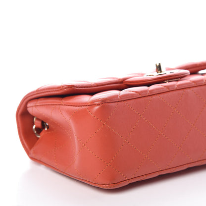 Chanel Lambskin Quilted Mini Rectangular Flap Orange 8 of 9
