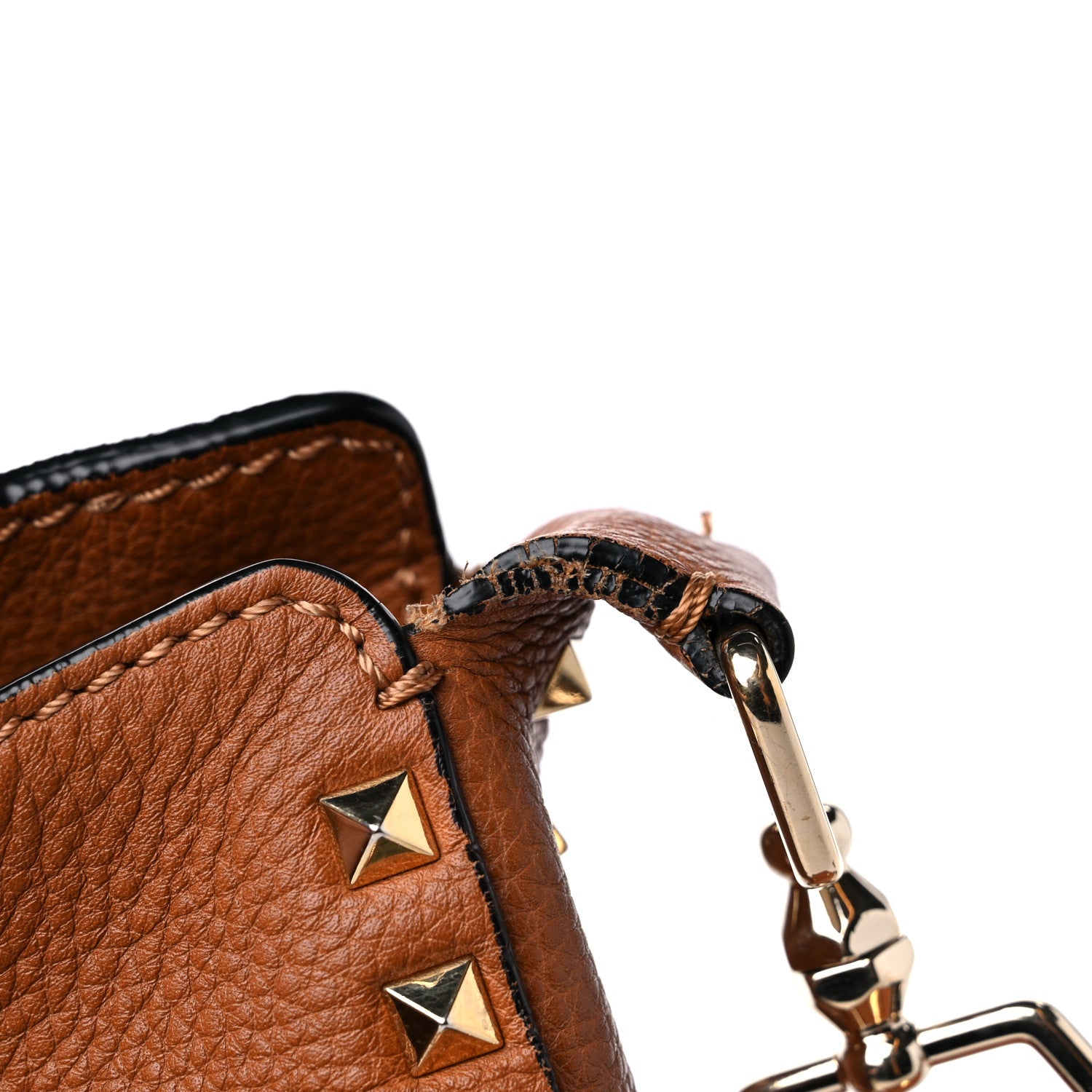 Valentino Garavani Pebbled Calfskin Small Rockstud Flip-Lock Messenger Bag Light Cuir 13 of 15