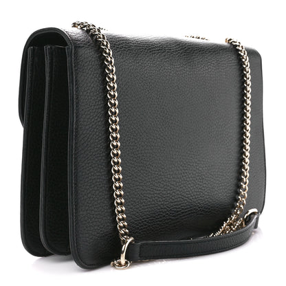 Gucci Dollar Calfskin Interlocking G Chain Wallet Black 3 of 13