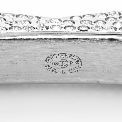 Chanel Swarovski Crystal Heart Bracelet Silver 5 of 6