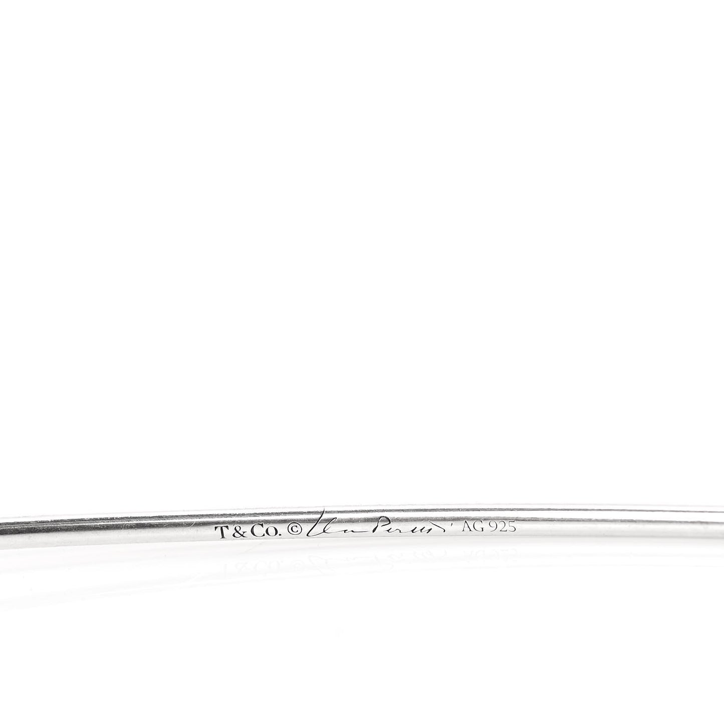 Sterling Silver Diamond .23ctw Elsa Peretti Hoop Necklace