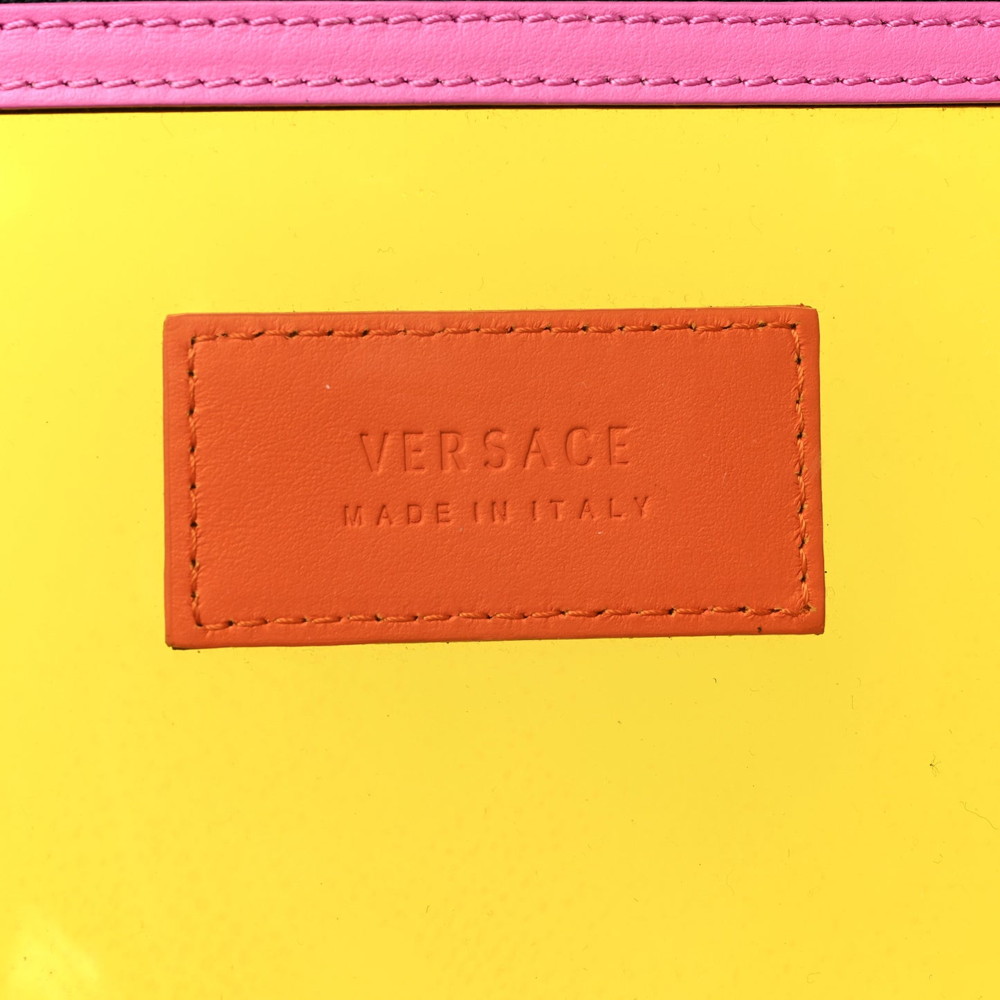 Vinyl Calfskin 90s Logo Tote Yellow