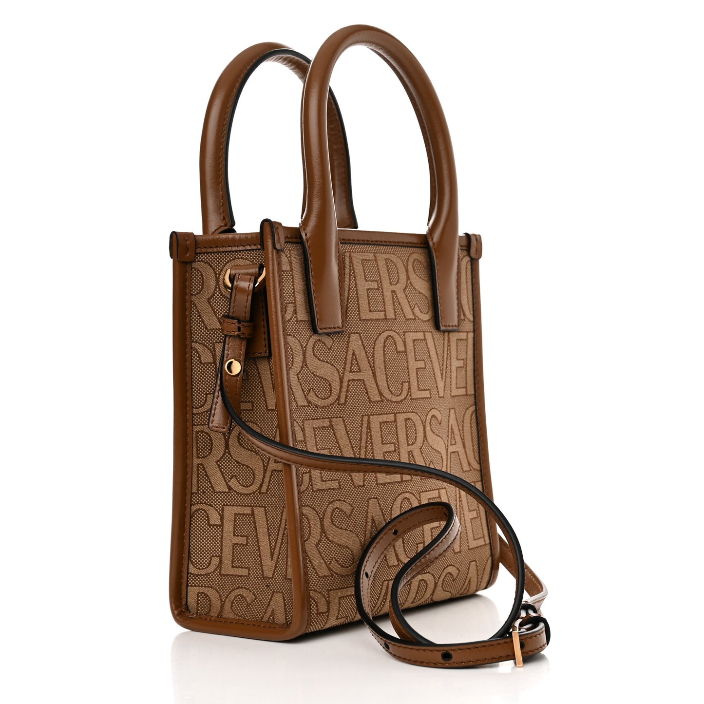 Jacquard Canvas Allover Medusa Tote Bag Beige