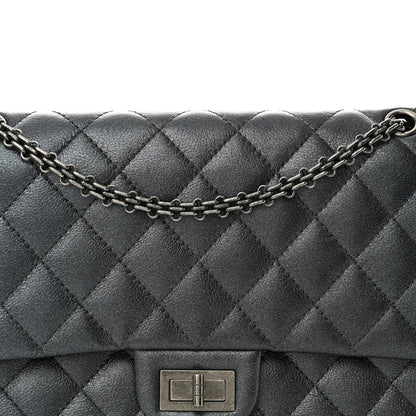 Chanel Metallic Calfskin Quilted 2.55 Reissue 227 Flap Charcoal 8 of 11