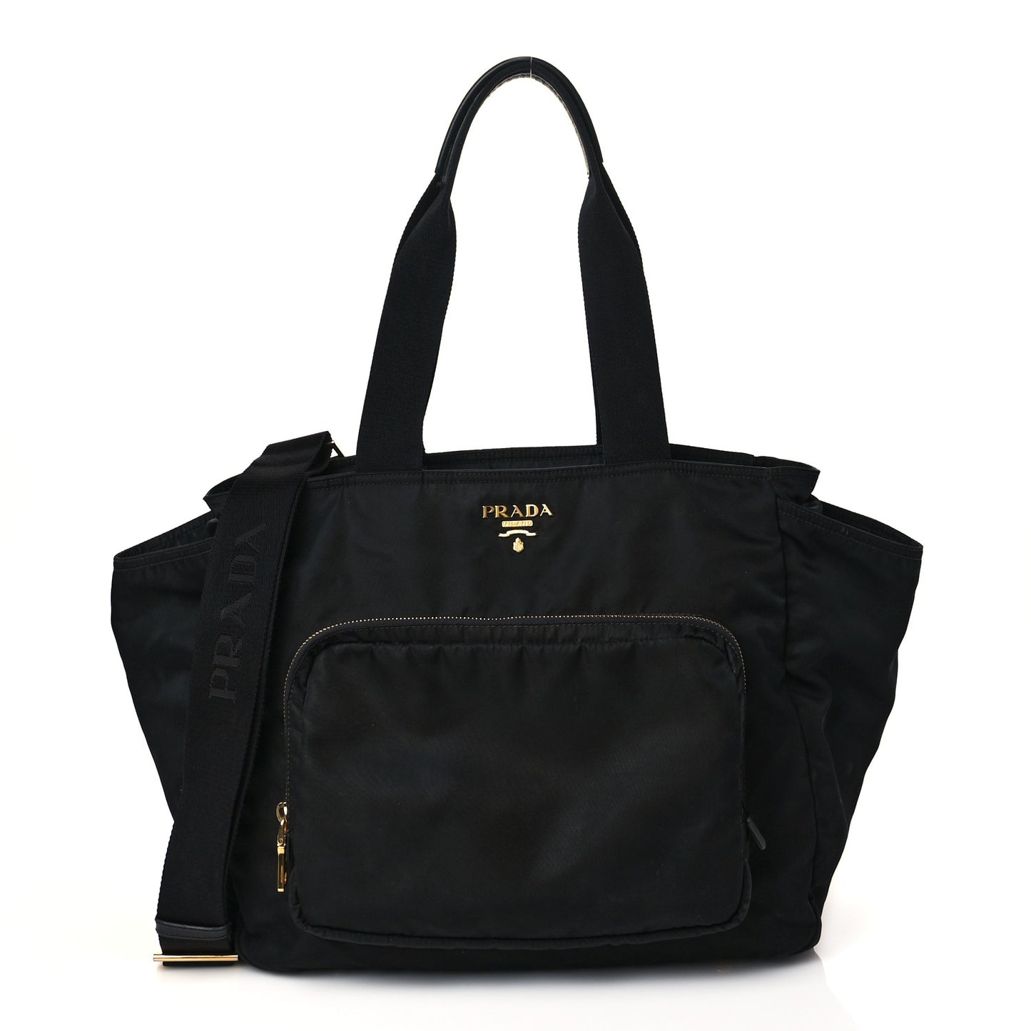 Tessuto Nylon Vela Diaper Bag Black