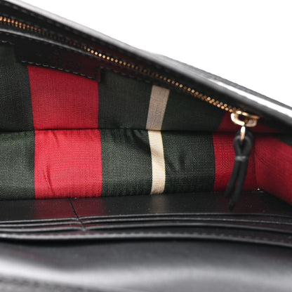 Gucci GG Emblem Monogram Wallet With Strap Beige Ebony Black 4 of 9