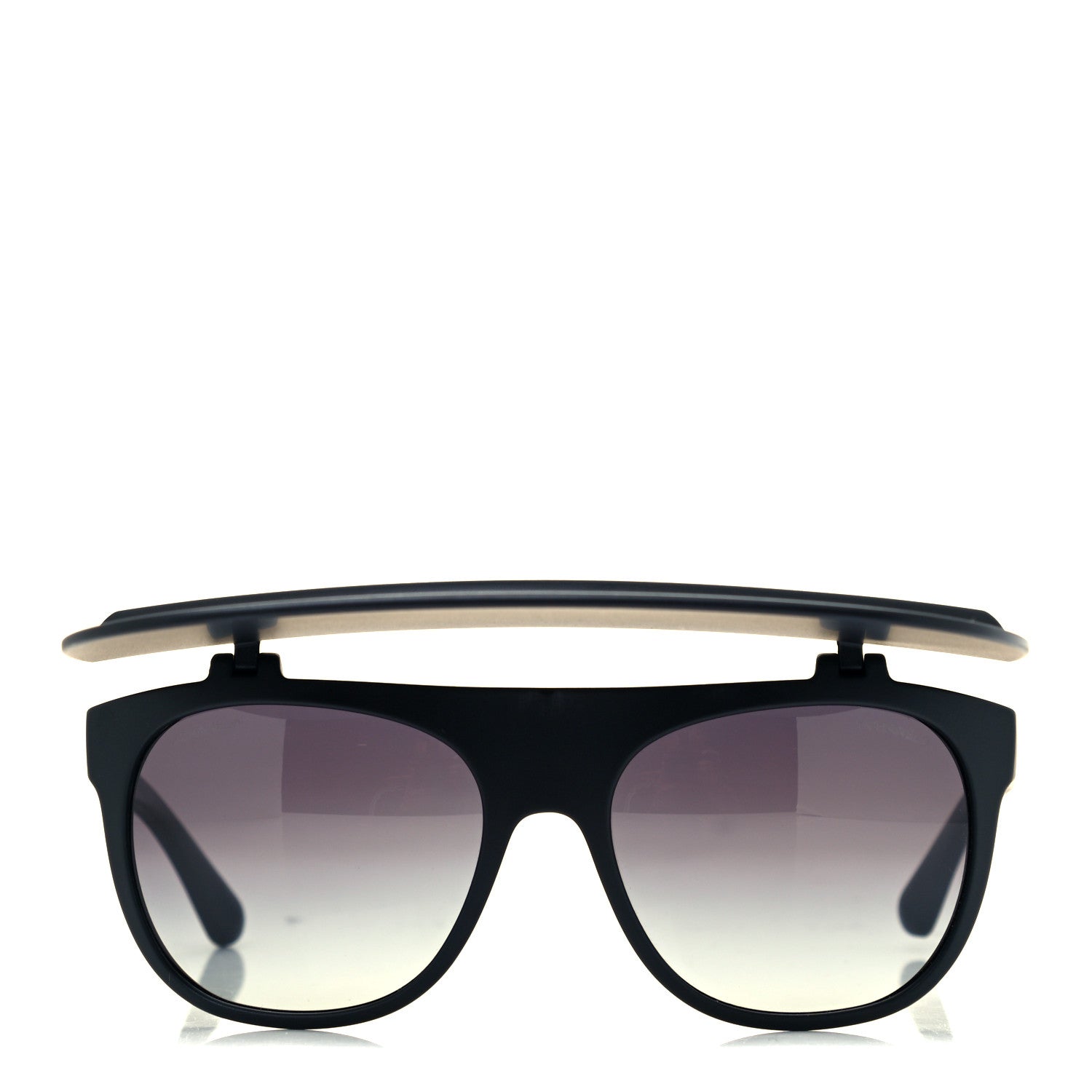Chanel Acetate Visor Sunglasses 71046 Matte Black 2 of 9