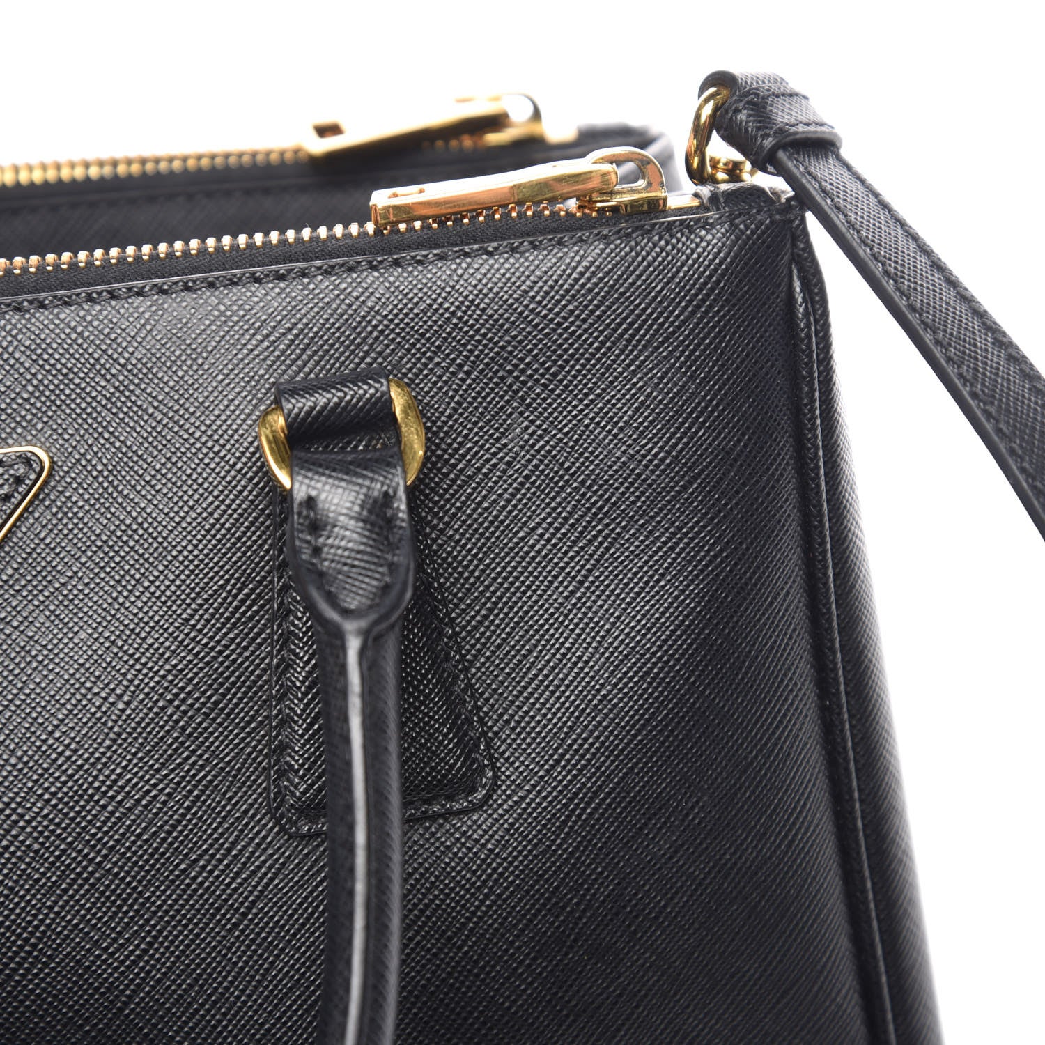 Prada Saffiano Small Galleria Double Zip Tote Black 9 of 16