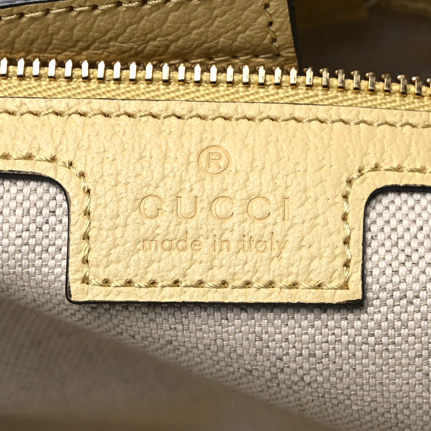 Gucci Monogram Jumbo GG Textured Dollar Calfskin Medium Ophidia Shopping Tote Beige Banana 6 of 11