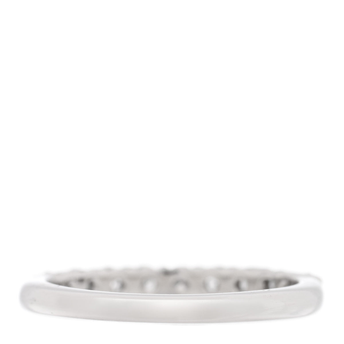 Platinum Diamond .27ctw 2.2mm Half Circle Forever Band Ring 50 5.5