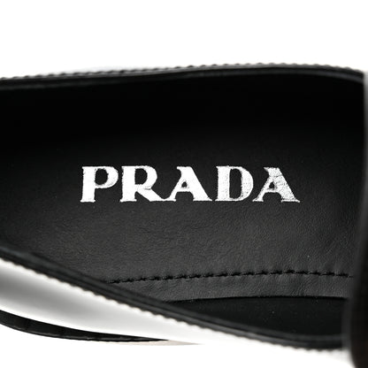 Prada Spazzolato Metal Triangle Logo 50mm Loafers 40 Black 6 of 8