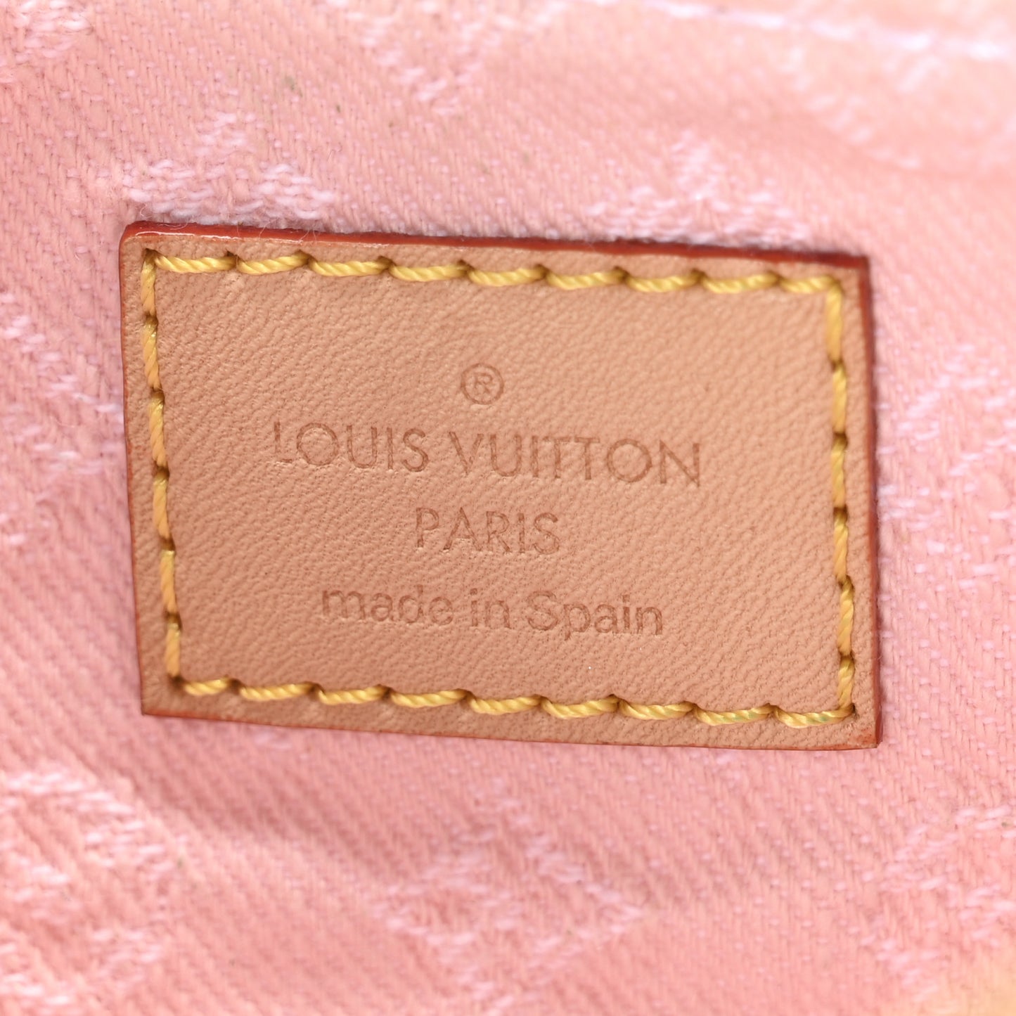 Monogram Denim Liv Pochette Washed Pink