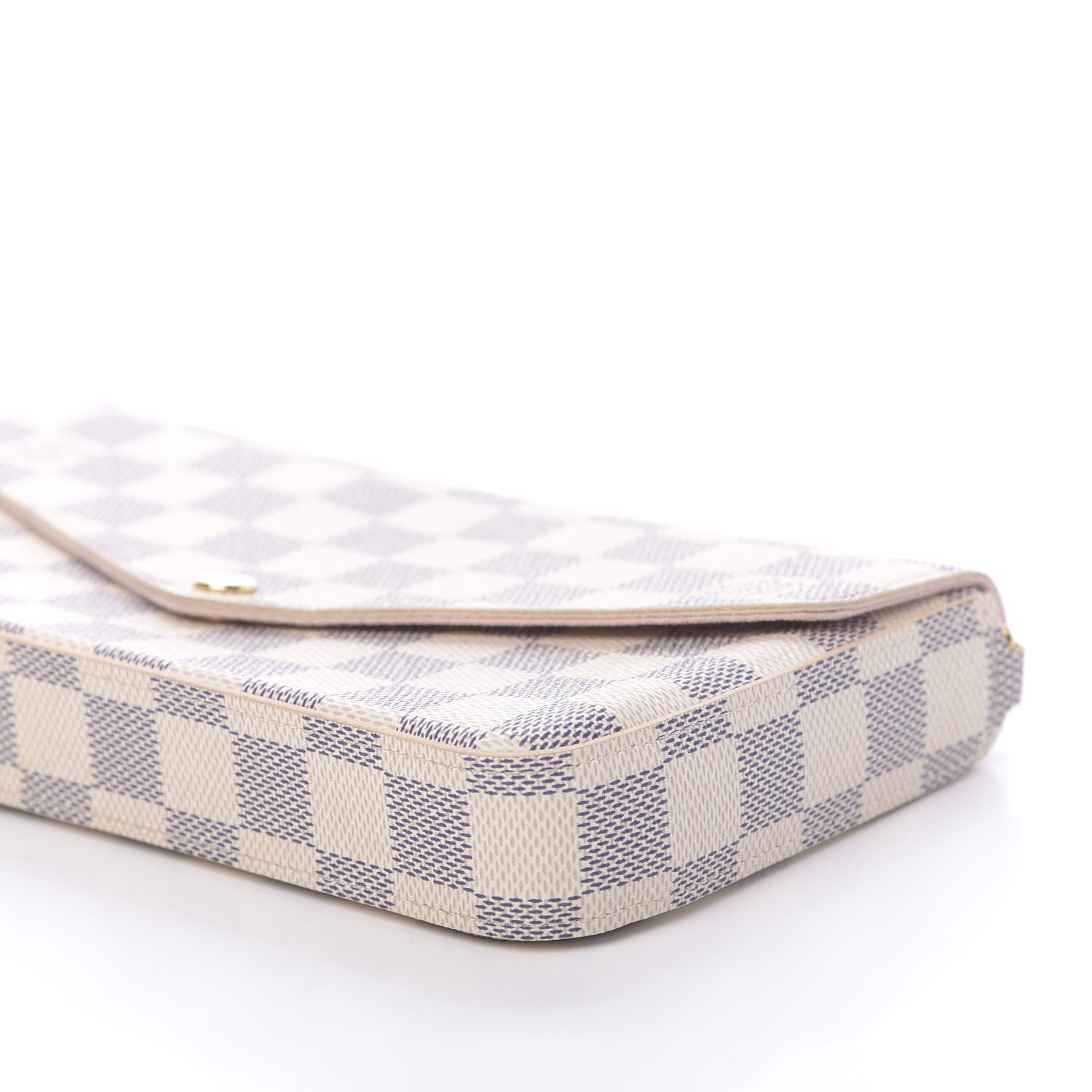 Louis Vuitton Damier Azur Pochette Felicie Chain Wallet Rose Ballerine 10 of 11