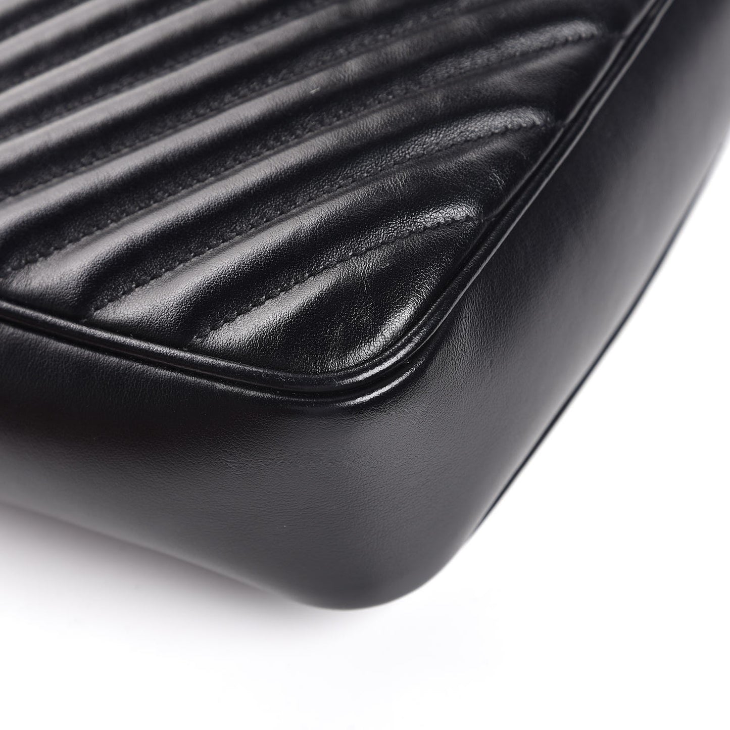 Calfskin Matelasse Monogram Lou Camera Bag Black