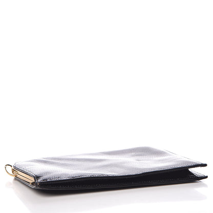 Valentino Garavani Lizard Crystal Snake Bangle Clutch Black 4 of 15