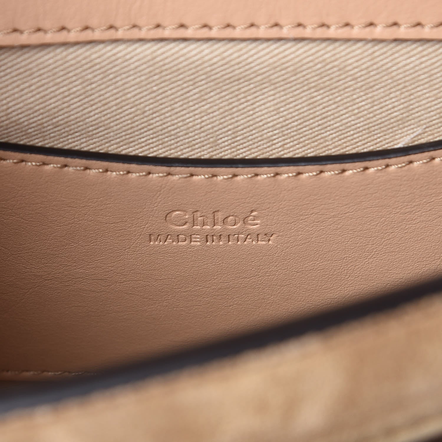 Chloe Calfskin Crocodile Embossed Small Tess Bag Nut 10 of 13