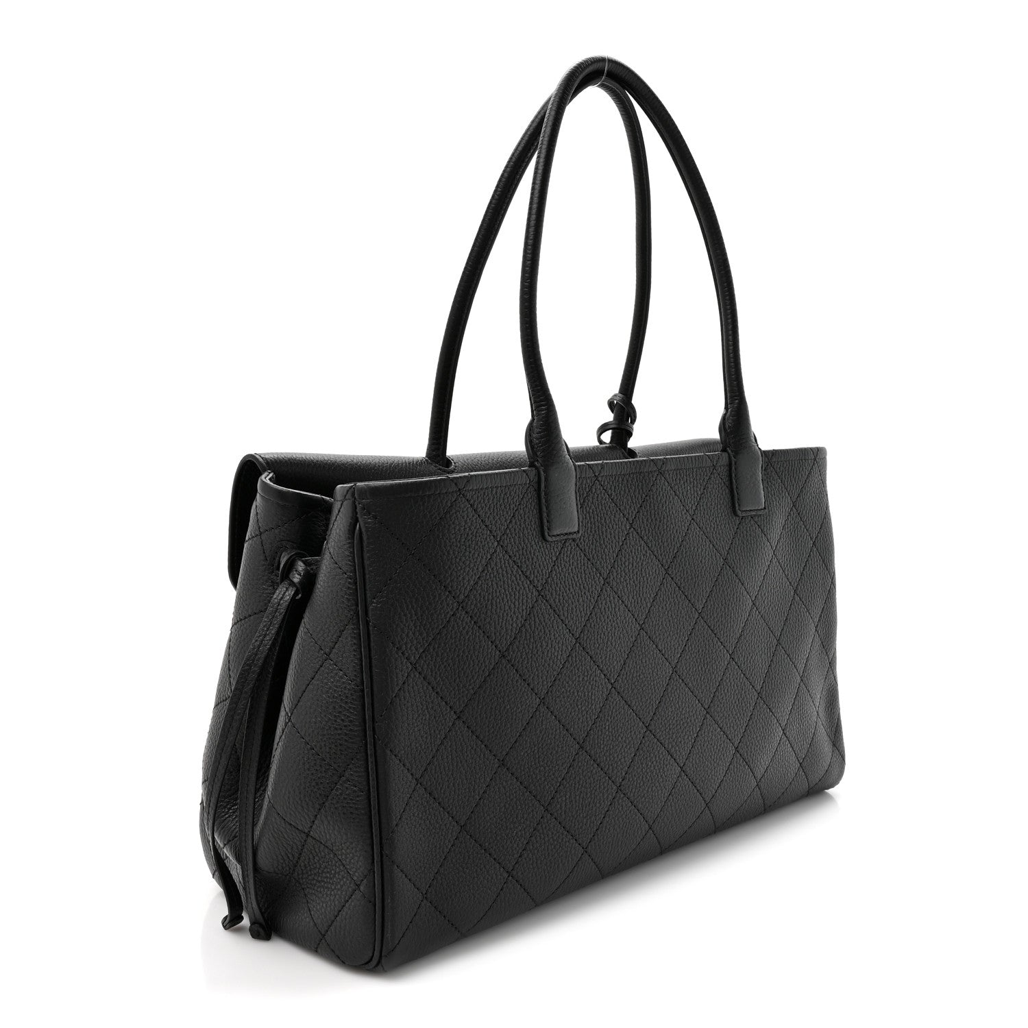 Chanel Grained Calfskin Stitched Urban Essentials Shopping Bag Black 3 of 10