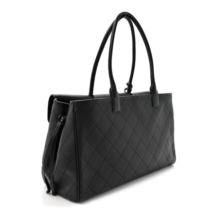Chanel Grained Calfskin Stitched Urban Essentials Shopping Bag Black 3 of 10