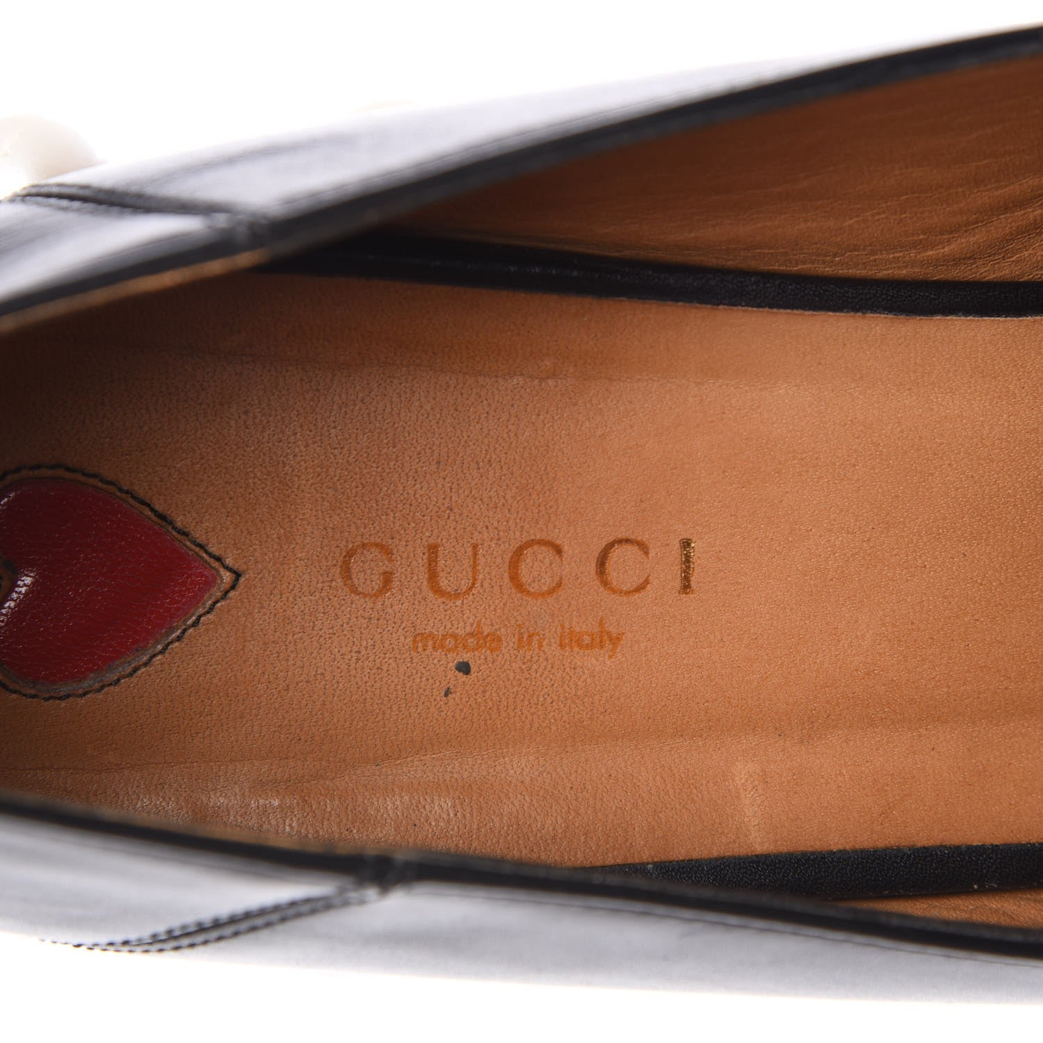 Gucci Calfskin Web Pearl Embellished Peyton Loafers 40 Black 9 of 10