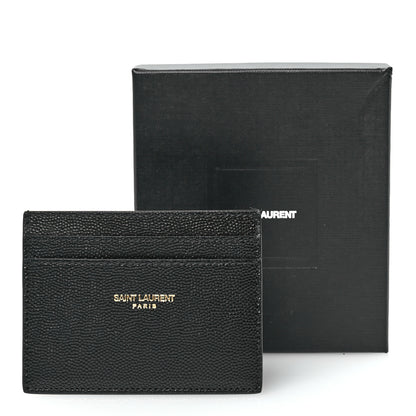 Saint Laurent Grain De Poudre Card Case Black 8 of 8