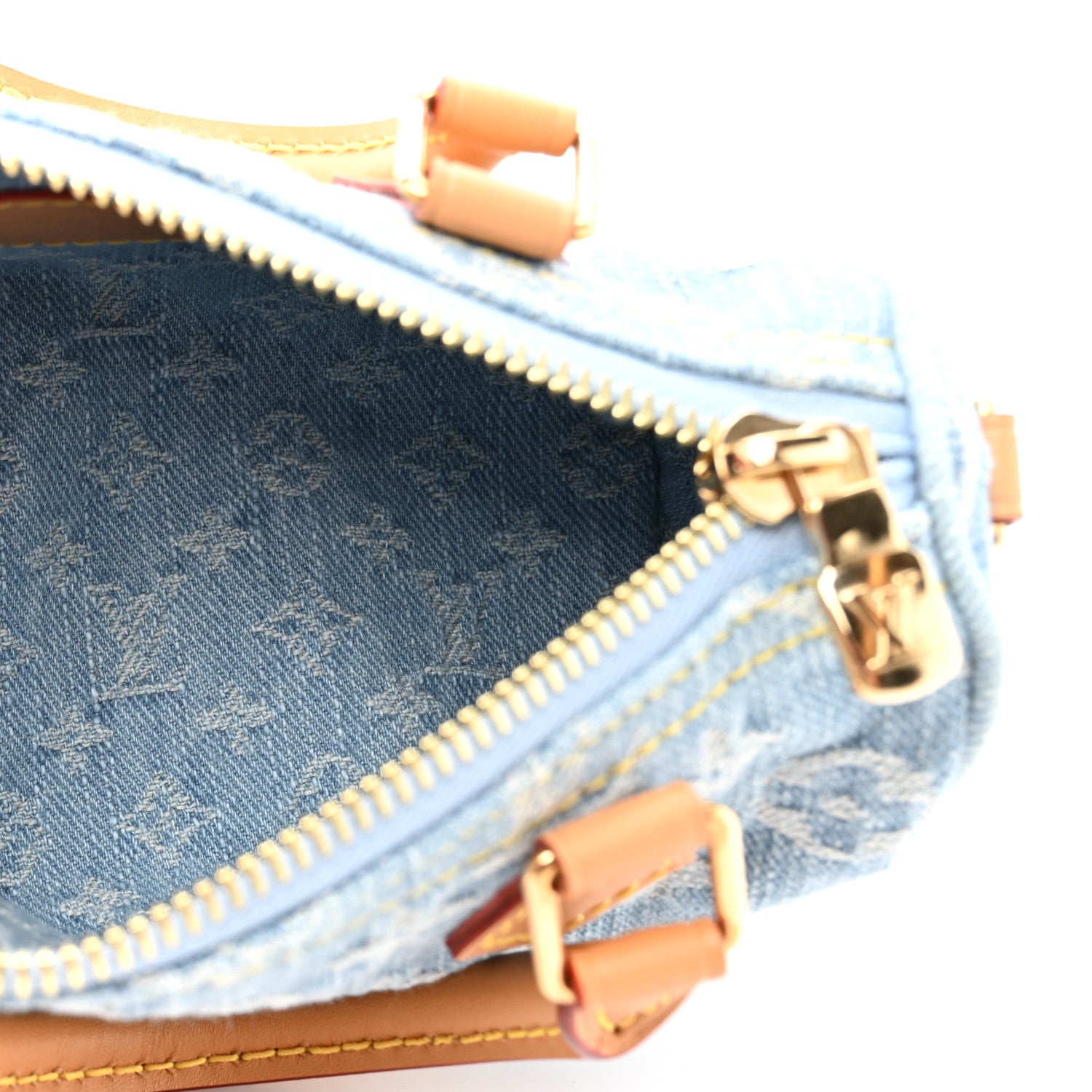 Louis Vuitton Monogram Denim Nano Speedy Sky Blue 5 of 9