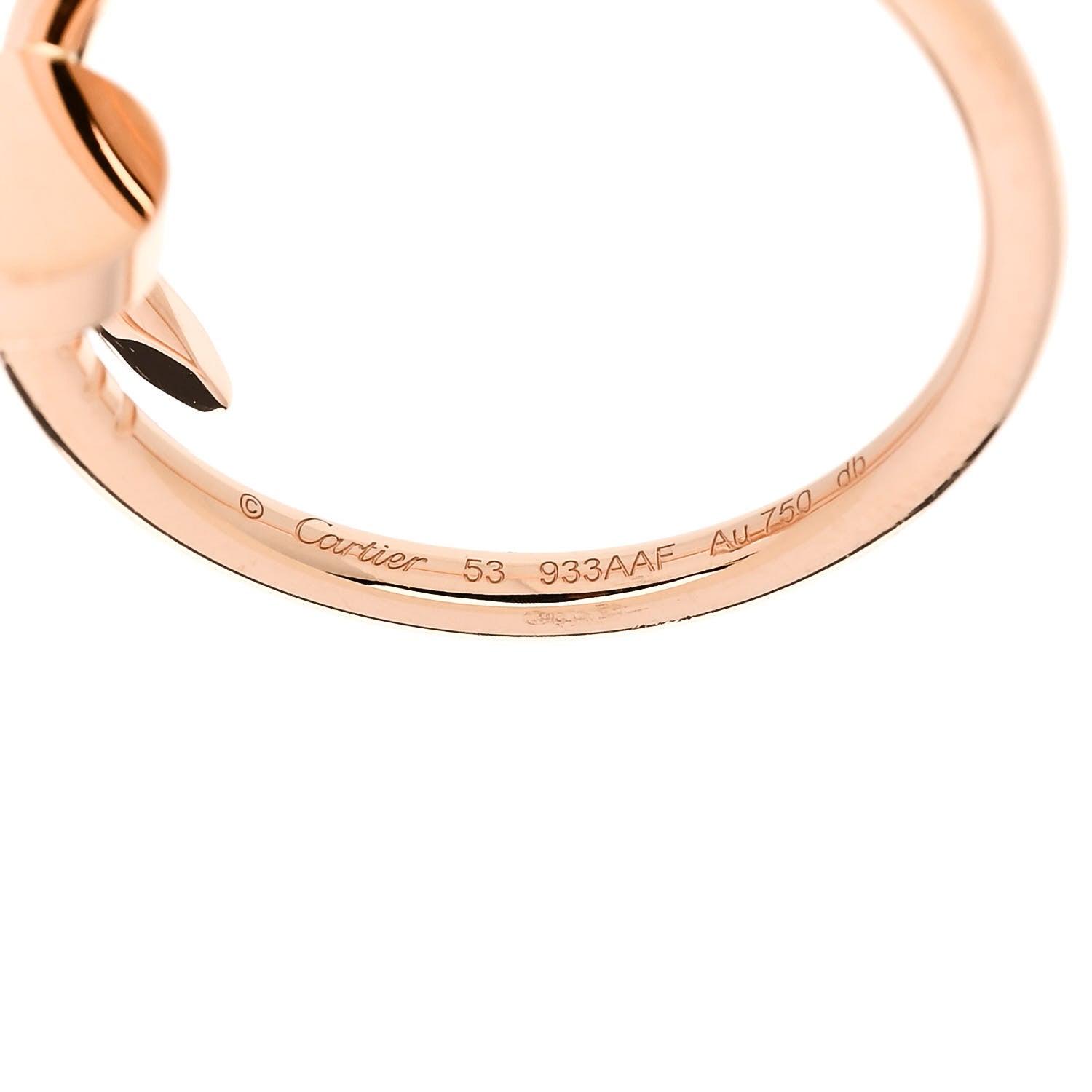 Cartier 18K Pink Gold Small Juste Un Clou Ring 53 6.25 4 of 5